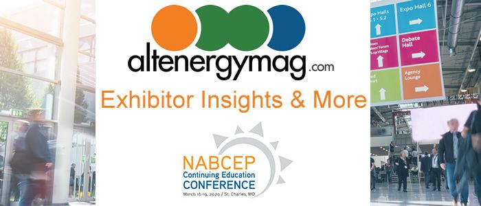 AltEnergymag - Exhibitor Insights and News from NABCEP (Part 2)